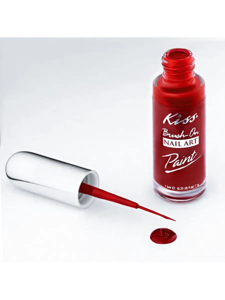 Краска для дизайна ногтей Красная Kiss Nail Paint Red PA04, 7,5 мл